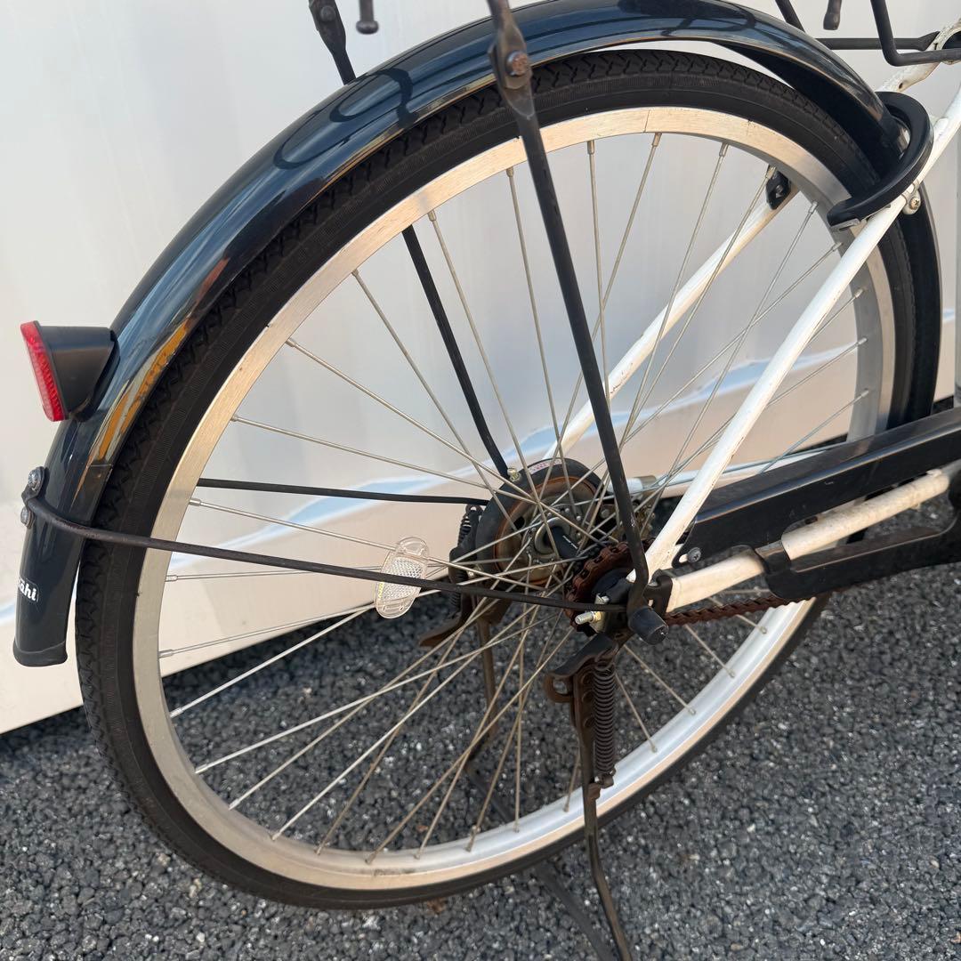 【都内/千葉市引取】ママチャリ 26インチ自転車 鍵/カゴ/ライト付