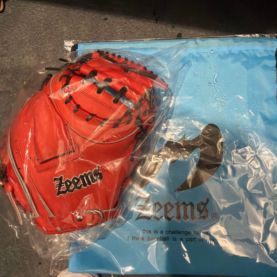 Zeems 硬式グローブ レッド