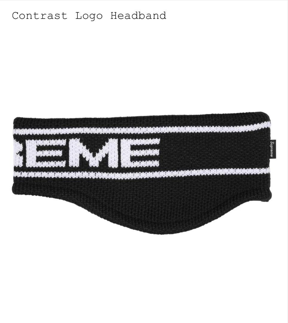 アクセサリー supreme Contrast Logo Headband Black