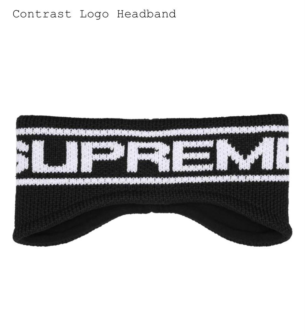 アクセサリー supreme Contrast Logo Headband Black