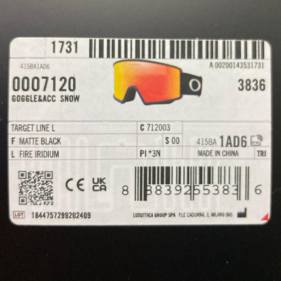 新品未使用　オークリーゴーグル　ターゲットライン　ゴーグル　スノーボードゴーグル