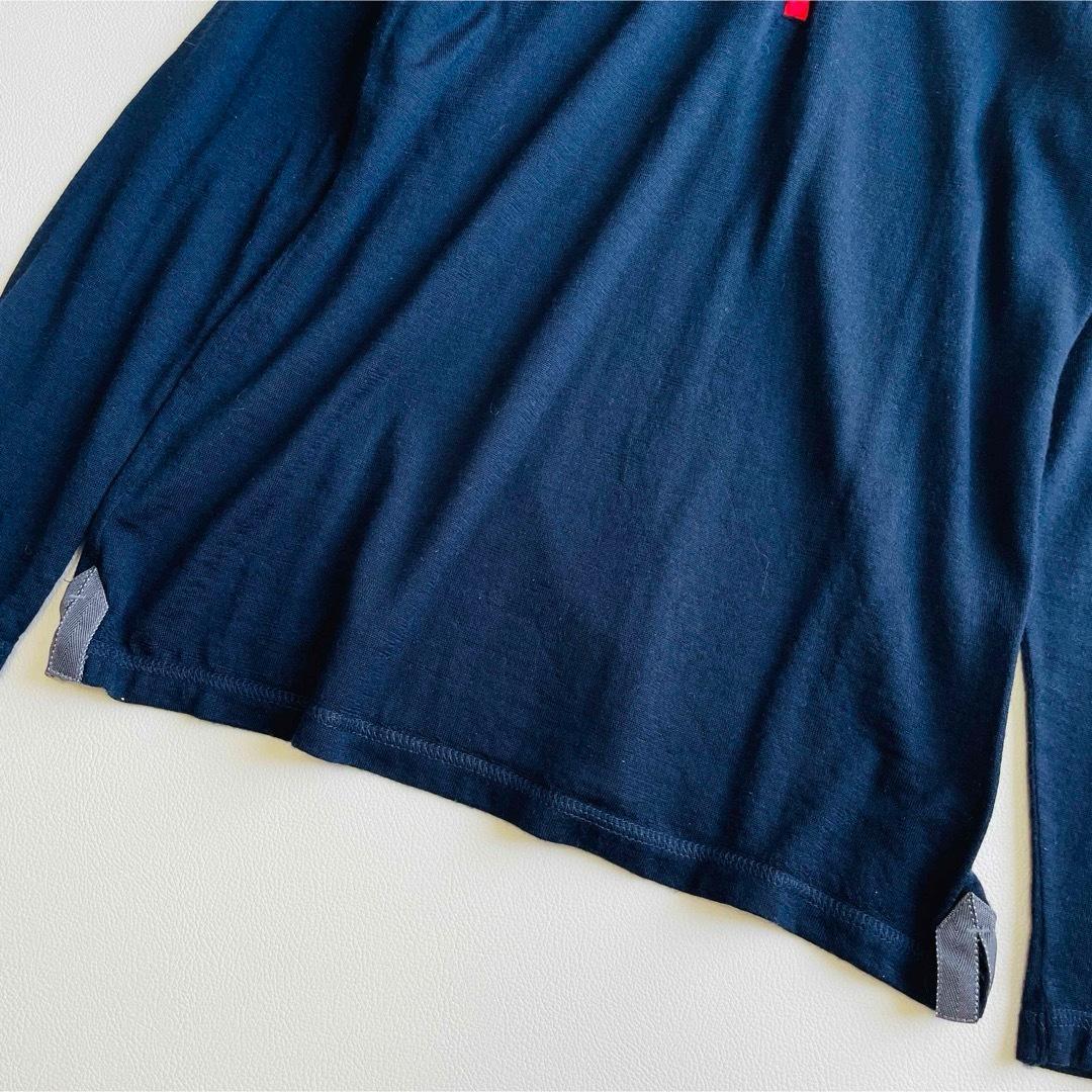 6803【美品】ブリーフィング　ハーフジップニットシャツ　長袖　レディース
