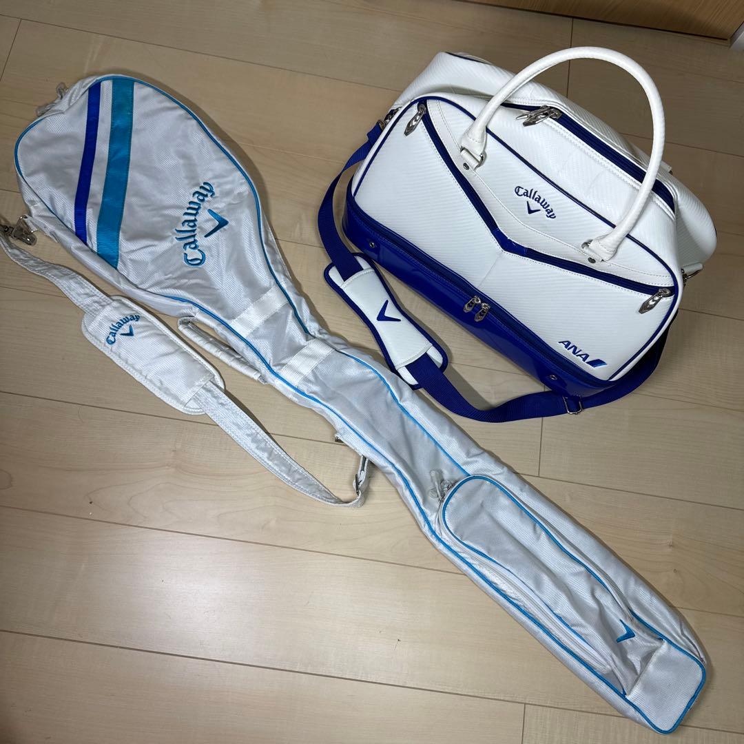 限定品　Callaway ANA ゴルフバッグ ボストンバッグ　白/青