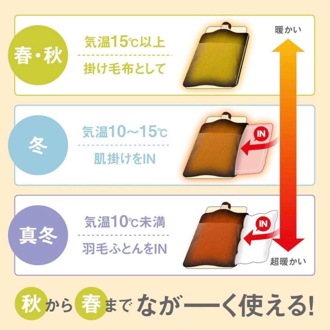 CRESCALORE. オールインワン毛布 布団カバー 掛け布団 シングルロング