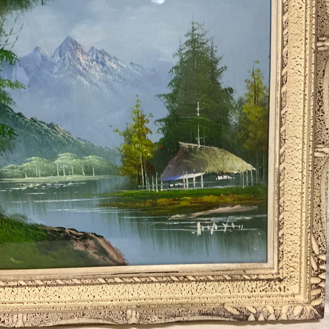 風景画　油絵　絵画　油彩画　肉筆　美術　P 10号　額縁　額装品　油彩