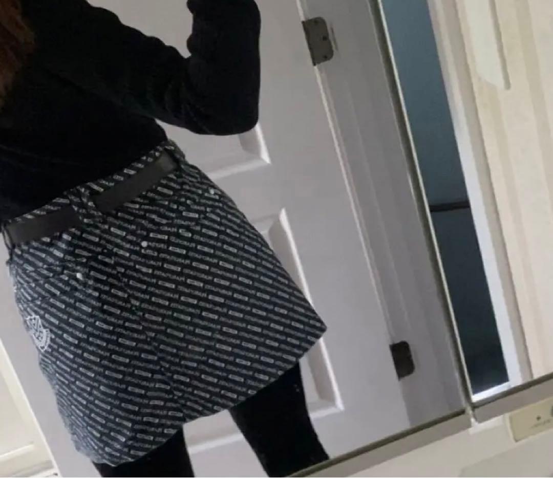 美品　PEARLY GATES 総柄 スカート ロゴ