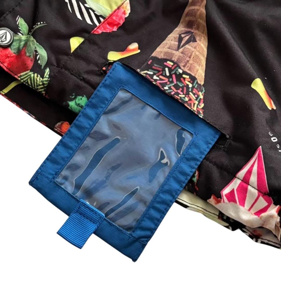 VOLCOM ボルコム スノーボードウェア 黒 マルチカラー ジャケット スキー