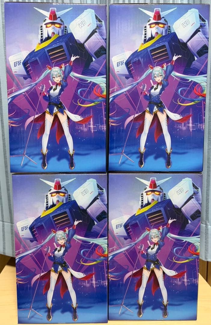 ガンダム45周年☓初音ミク BANPRESTO ガンダムコラボフィギュア 4個
