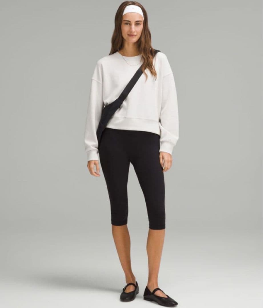 【美品】lululemon/クロップト丈スウェット　Softstream