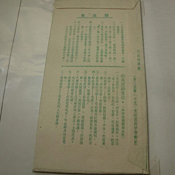 中国切手 普3 天安門図郵簡 ￥800 未使用