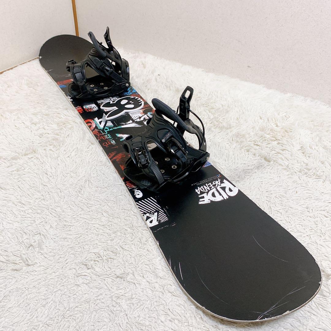 RIDE 156 AGENDA FLOW M スノーボードセット 3点セット