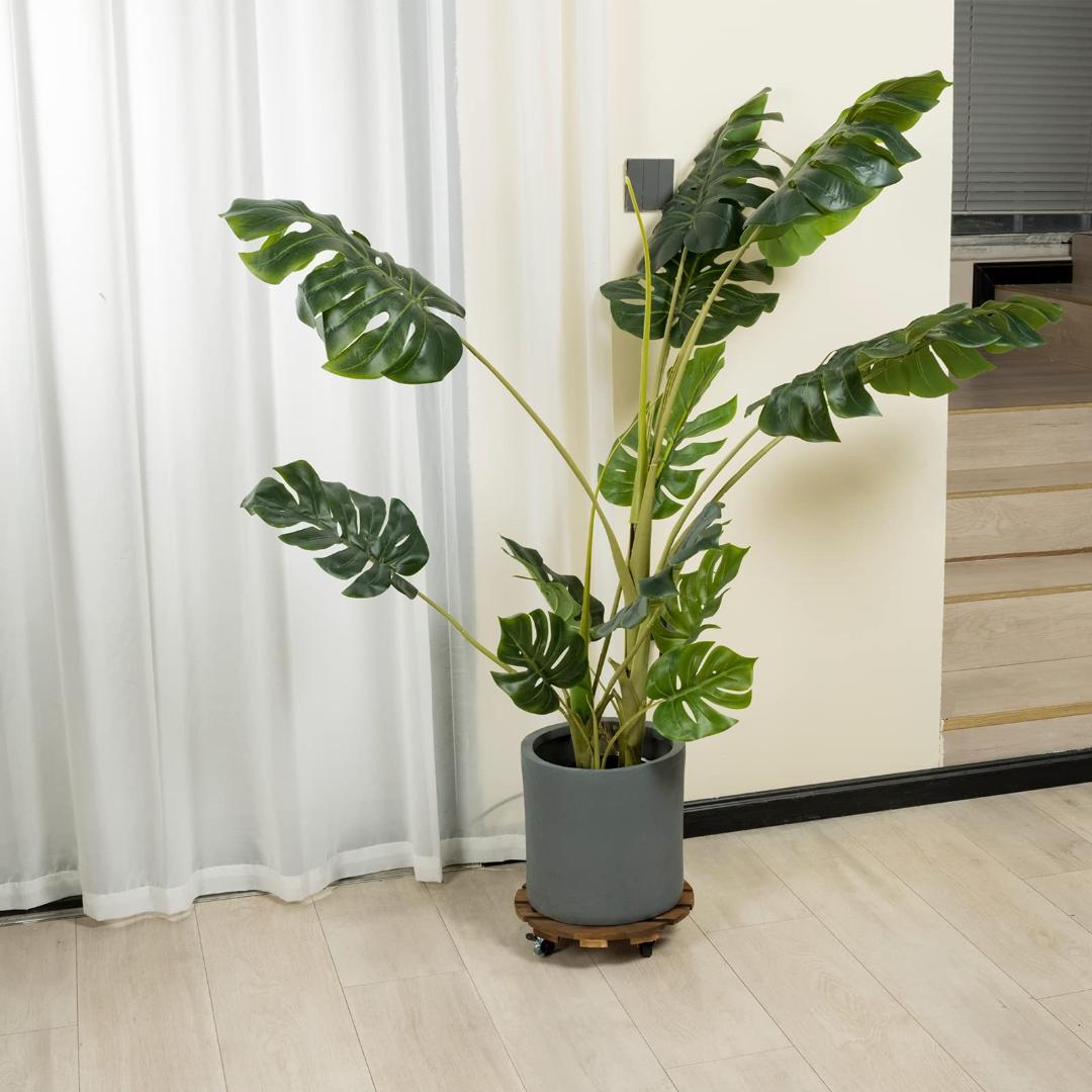 植木鉢スタンド ウッド調 移動しやすい キャスター付き