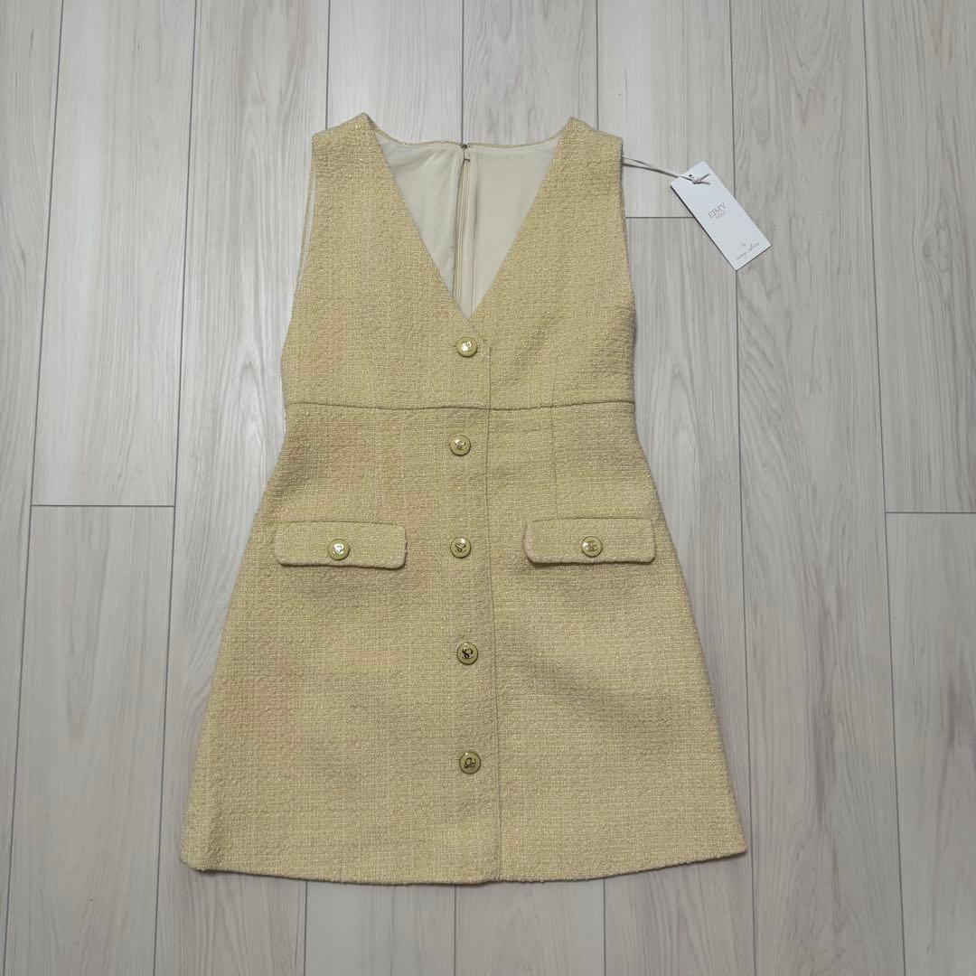 新品 エイミー ワンピース ジャケット インナーパンツ 3点セット 春 イエロー