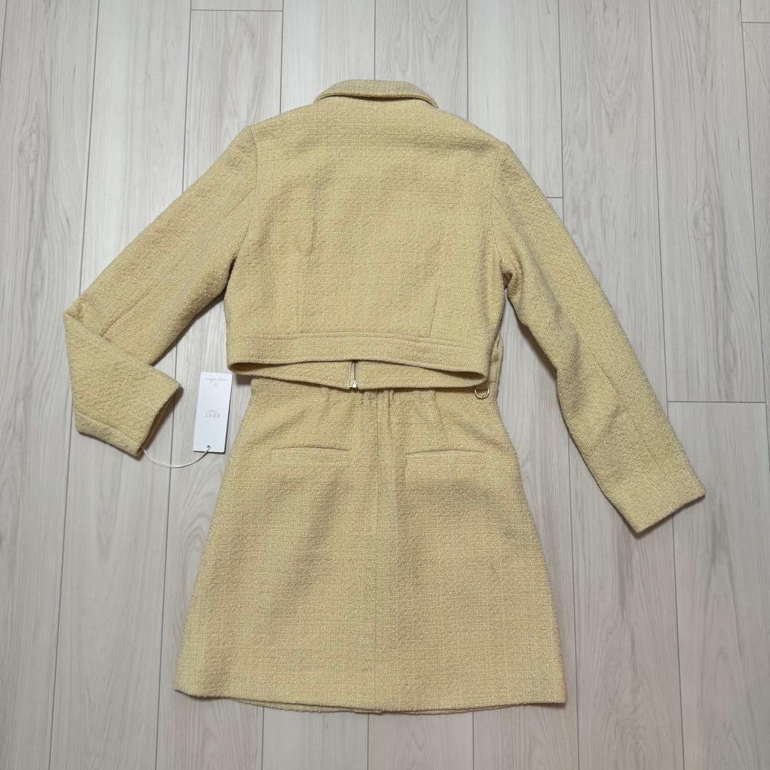 新品 エイミー ワンピース ジャケット インナーパンツ 3点セット 春 イエロー