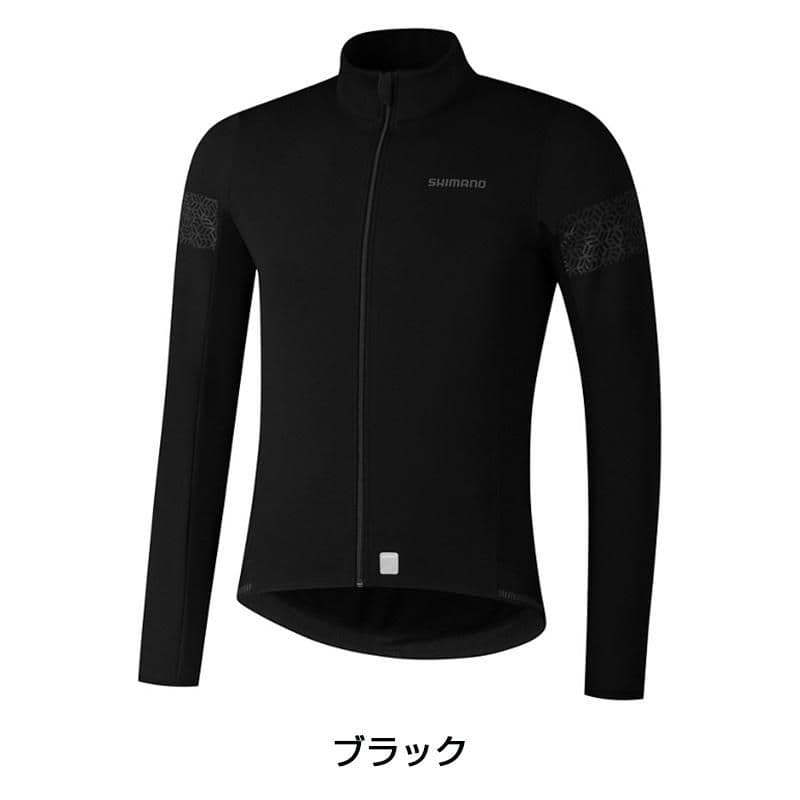 SHIMANO ブラック 長袖 サイクルジャージ