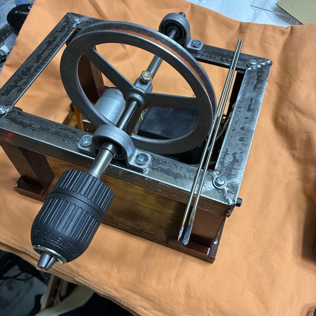 和竿　竹節抜き機