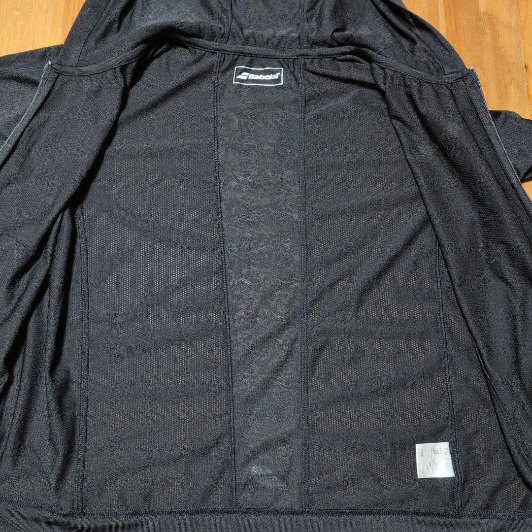 Babolat フード付きメッシュジャージ ブラック
