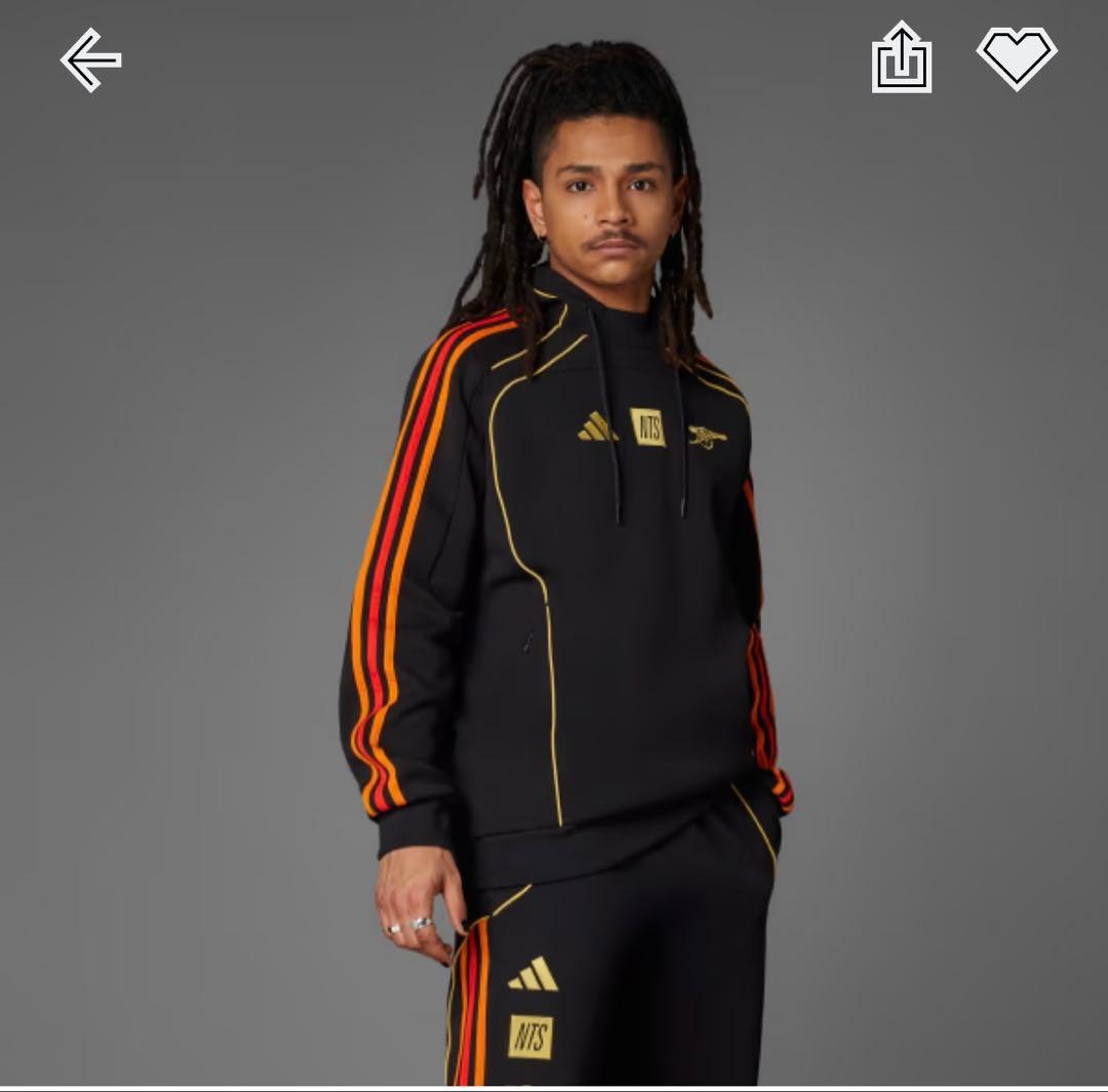 アディダス アーセナル×NTS パーカー　【新品 】ブラック XL adidas