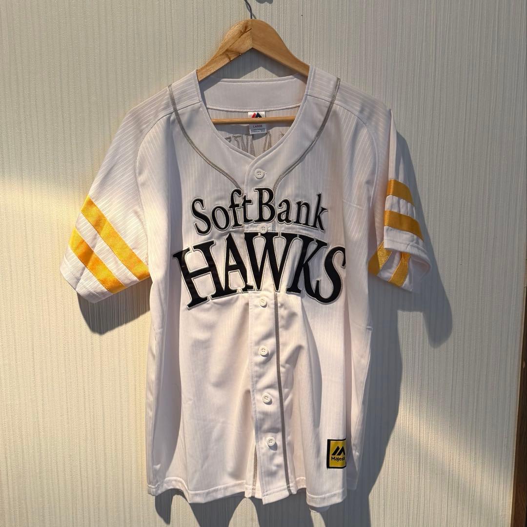 【着用1回】SoftBank Hawks 中村晃選手 ユニフォーム Lサイズ