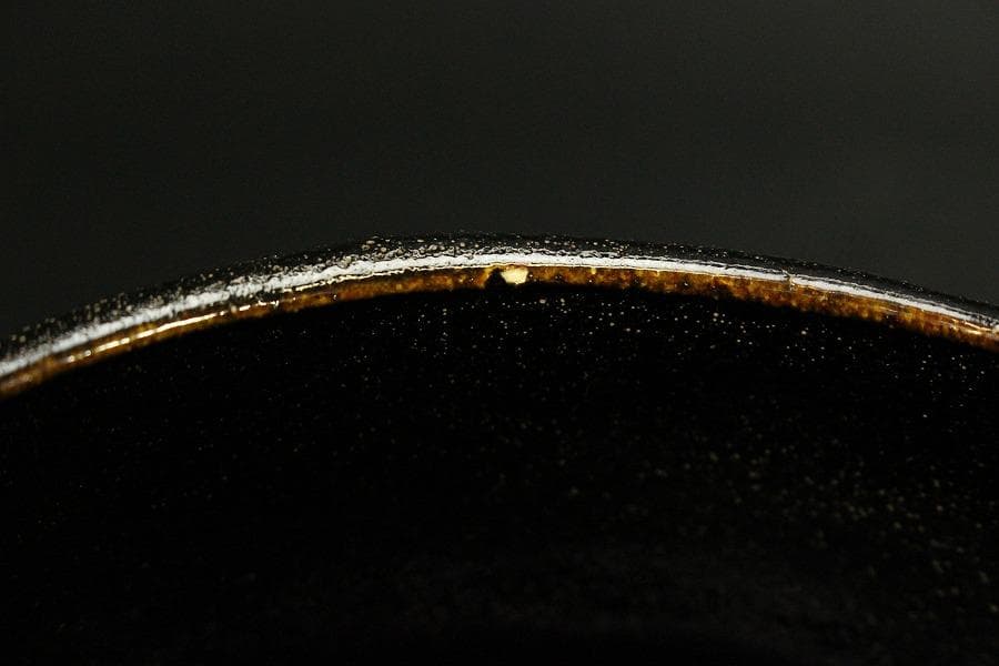 茶道具 瓢絵 黒茶碗(ZE952)