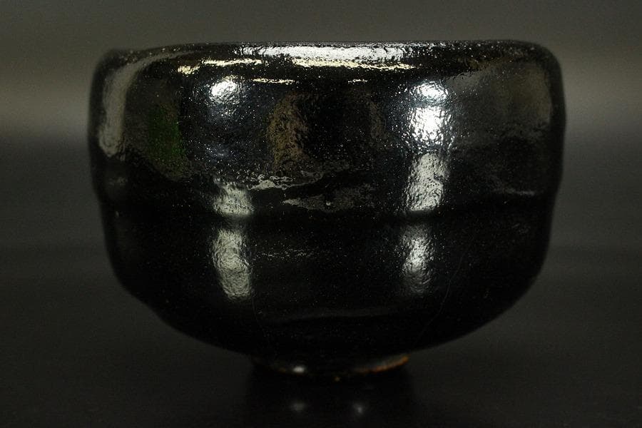 茶道具 瓢絵 黒茶碗(ZE952)