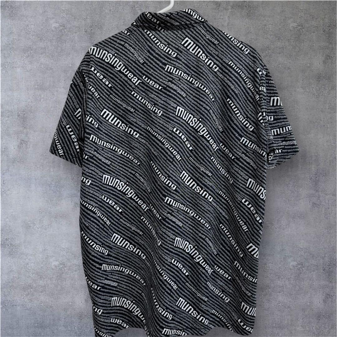【美品】munsingwear メンズゴルフシャツ 総柄 《3Lサイズ》