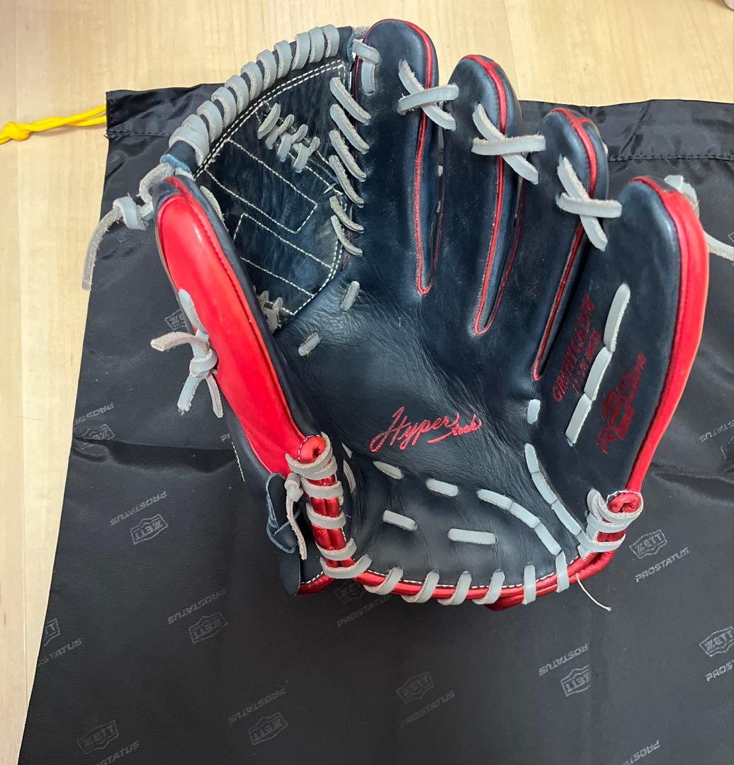 Rawlings 軟式グローブ 右投げ 黒赤　最終値下げ‼️