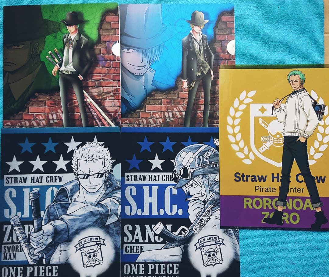 ◇ゾロ＆サンジ　7枚　ワンピース　クリアファイル　まとめ売り　激レア！
