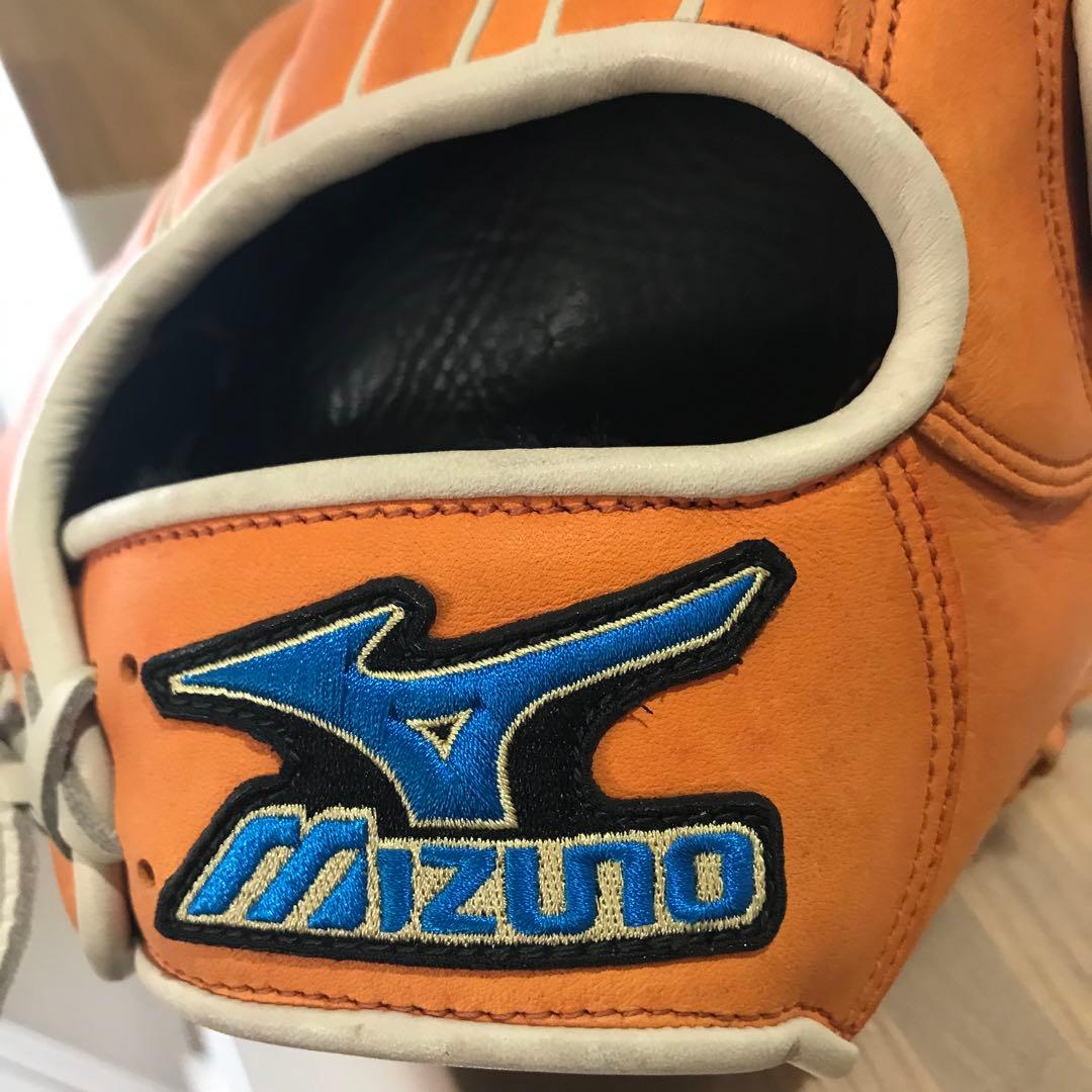 美品 ミズノ 軟式野球 ビューリーグ 小指部分2本入れ 外野手用グローブ