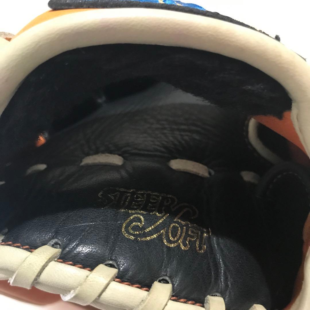 美品 ミズノ 軟式野球 ビューリーグ 小指部分2本入れ 外野手用グローブ