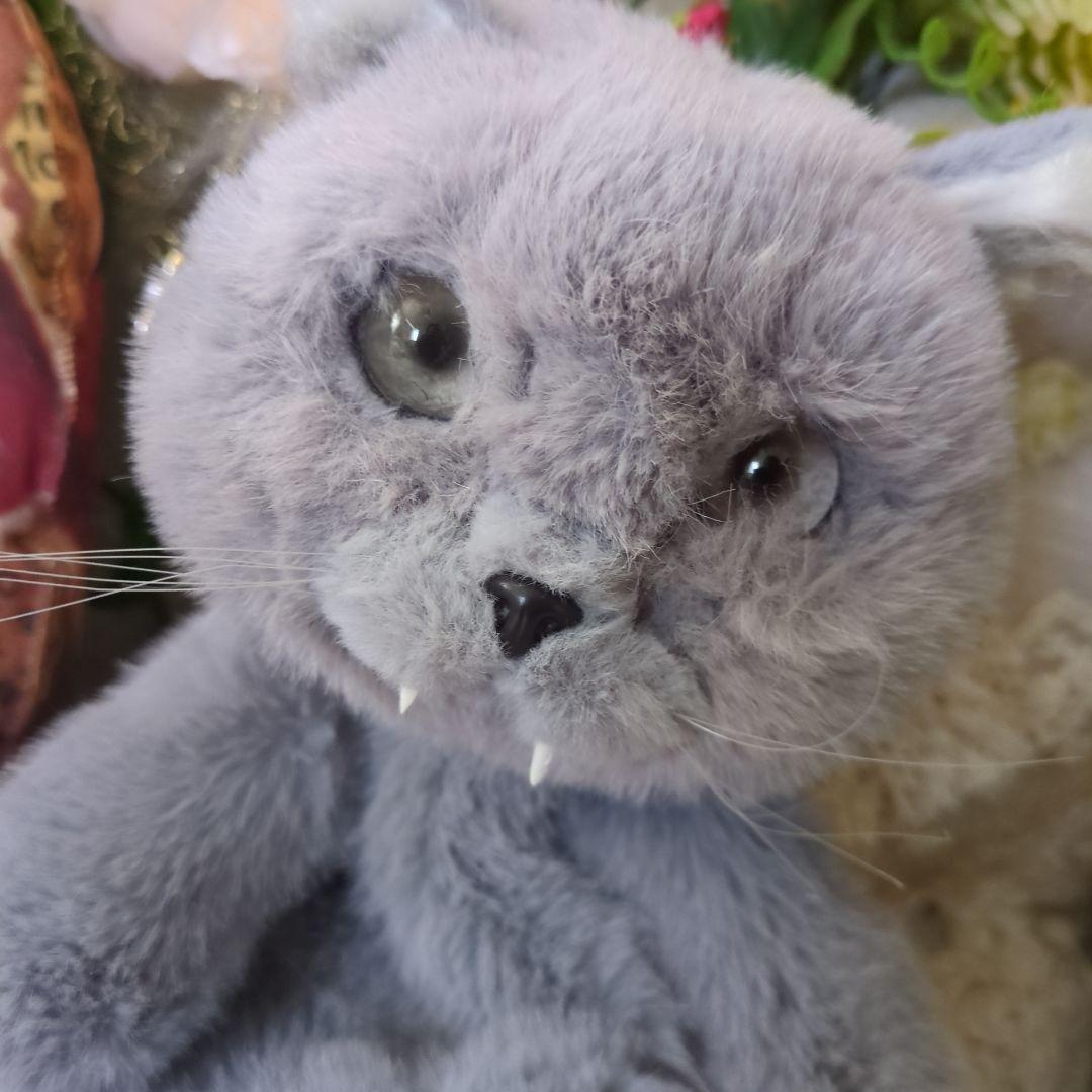 アートドール 黒猫 ロシアンブルー リュック ぬいぐるみ 猫 リアル 作家 国内