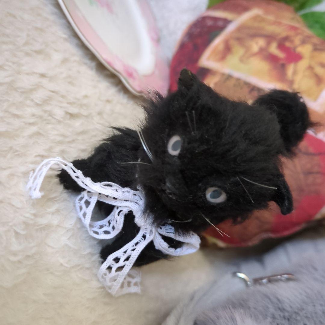 アートドール 黒猫 ロシアンブルー リュック ぬいぐるみ 猫 リアル 作家 国内