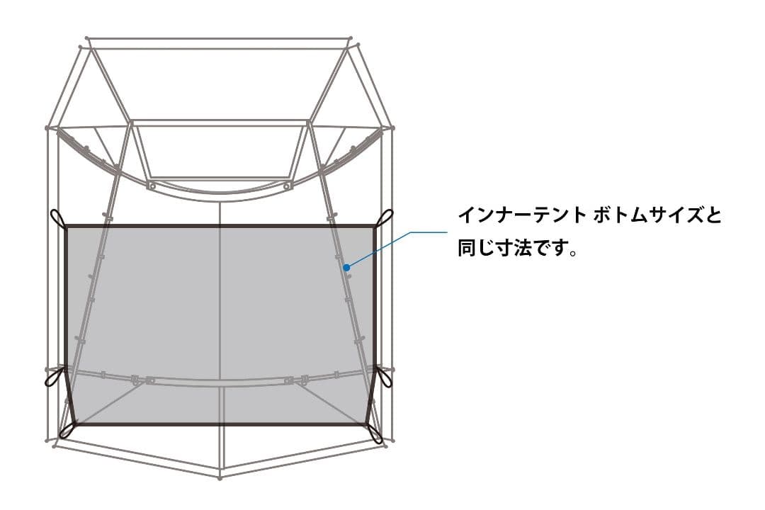 【新品同様】TOKYO CRAFTS テンビ用インナーテントと純正グランドシート