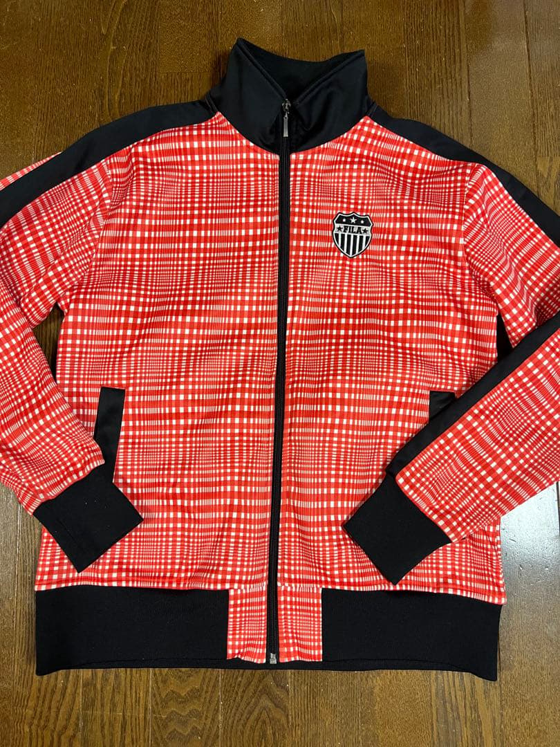 FILA GOLF フィラゴルフ 裏フリース 長袖ジャケット チェック柄 M