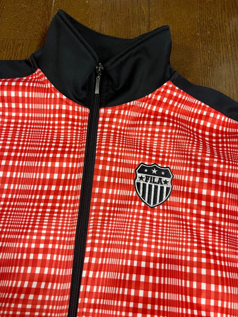 FILA GOLF フィラゴルフ 裏フリース 長袖ジャケット チェック柄 M