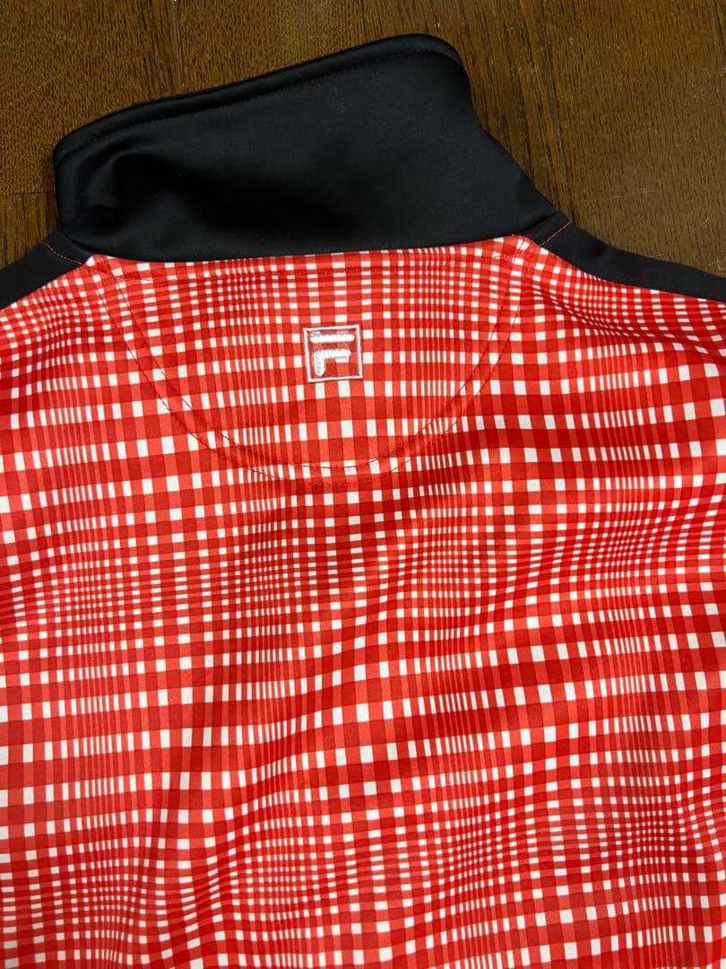 FILA GOLF フィラゴルフ 裏フリース 長袖ジャケット チェック柄 M