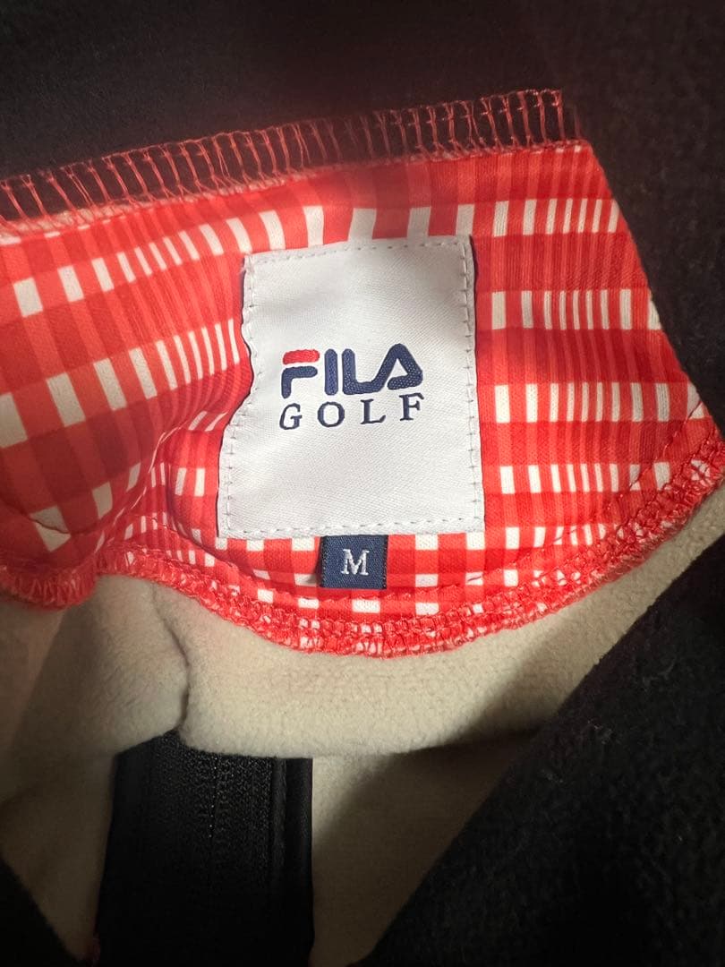FILA GOLF フィラゴルフ 裏フリース 長袖ジャケット チェック柄 M
