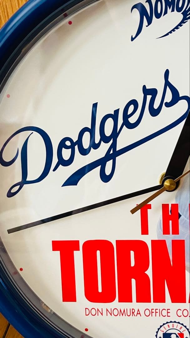 【新品箱付レア】ドジャース 野茂英雄1995年製　掛時計Dodgers NOMO