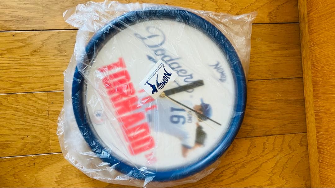 【新品箱付レア】ドジャース 野茂英雄1995年製　掛時計Dodgers NOMO