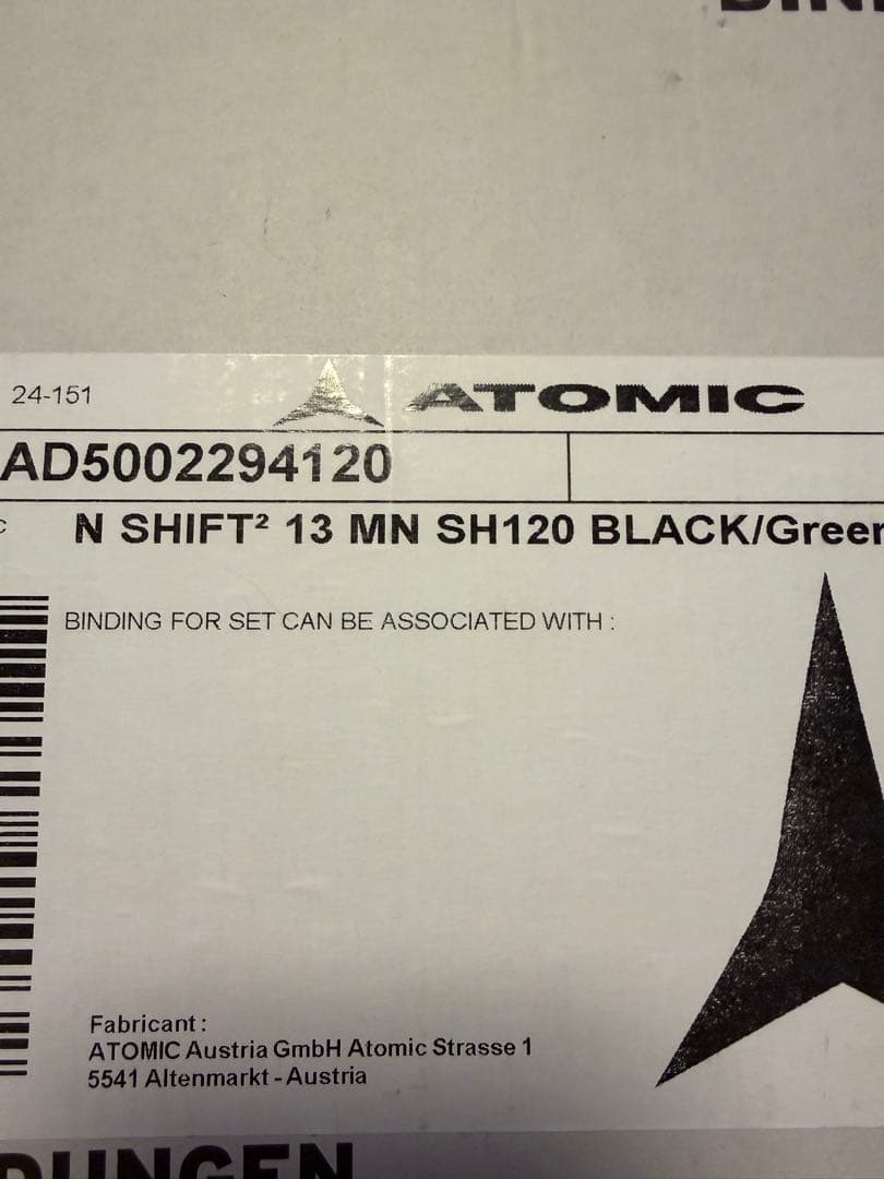 アトミック ビンディング SHIFT2 13 MN ATOMIC シフト　スキー