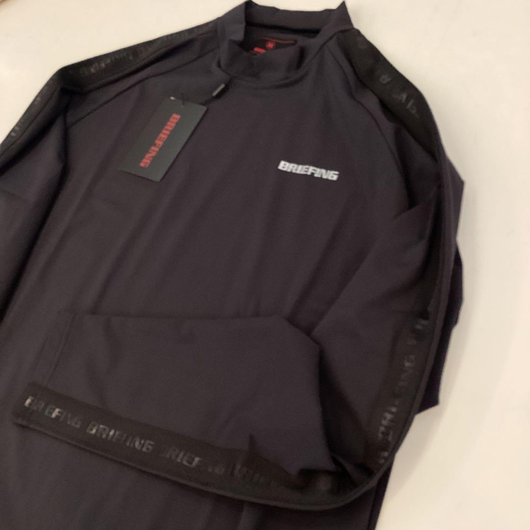 新品　BRIEFING MS LOGO LINE LS HIGHNECK RF