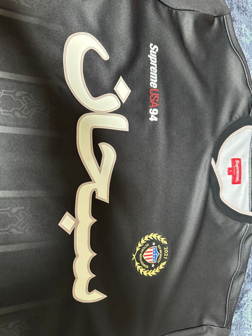 Supreme Arabic Soccer Jersey ”Black“L