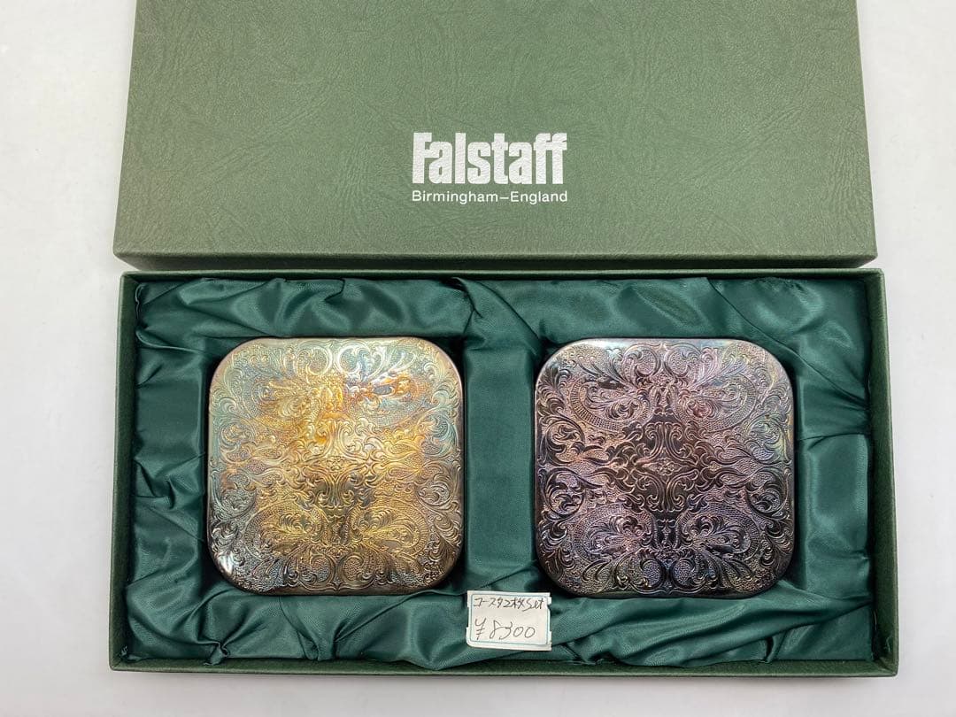 エインズレイスプーン、バターナイフセット Falstaff コースターセット