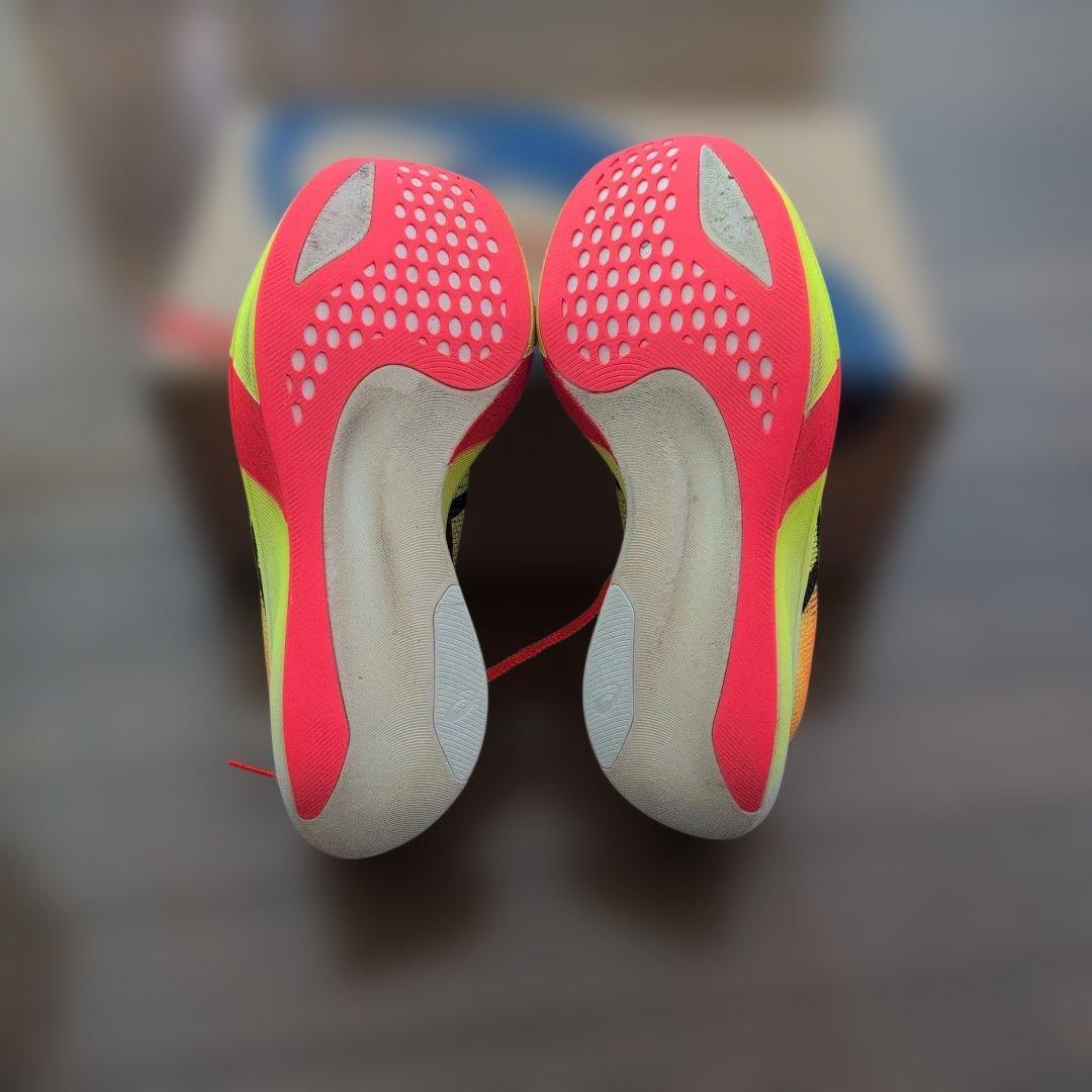 ASICS メタスピードスカイパリ　蛍光イエロー/オレンジ 24.5cm