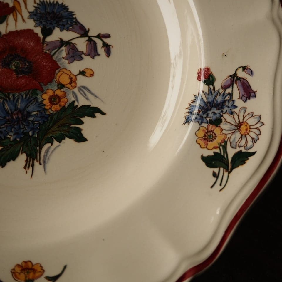 Sarreguemines　花々の囁き　サルグミンヌの深皿B　F1