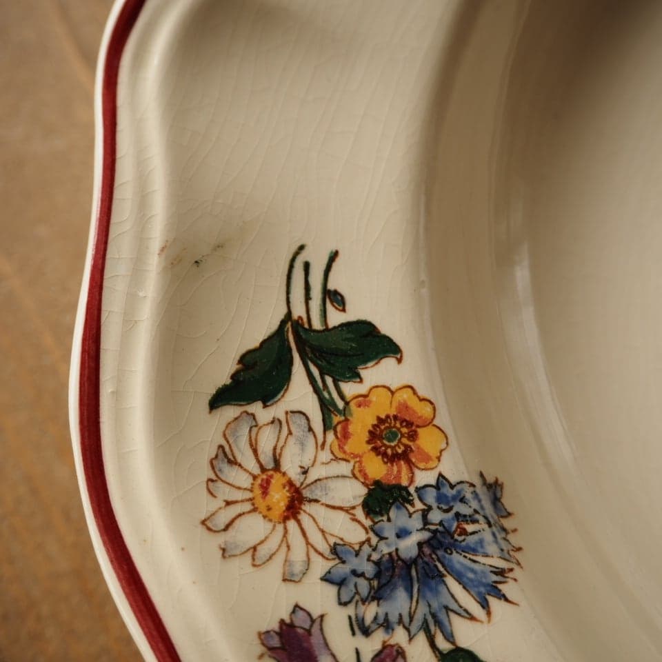 Sarreguemines　花々の囁き　サルグミンヌの深皿B　F1