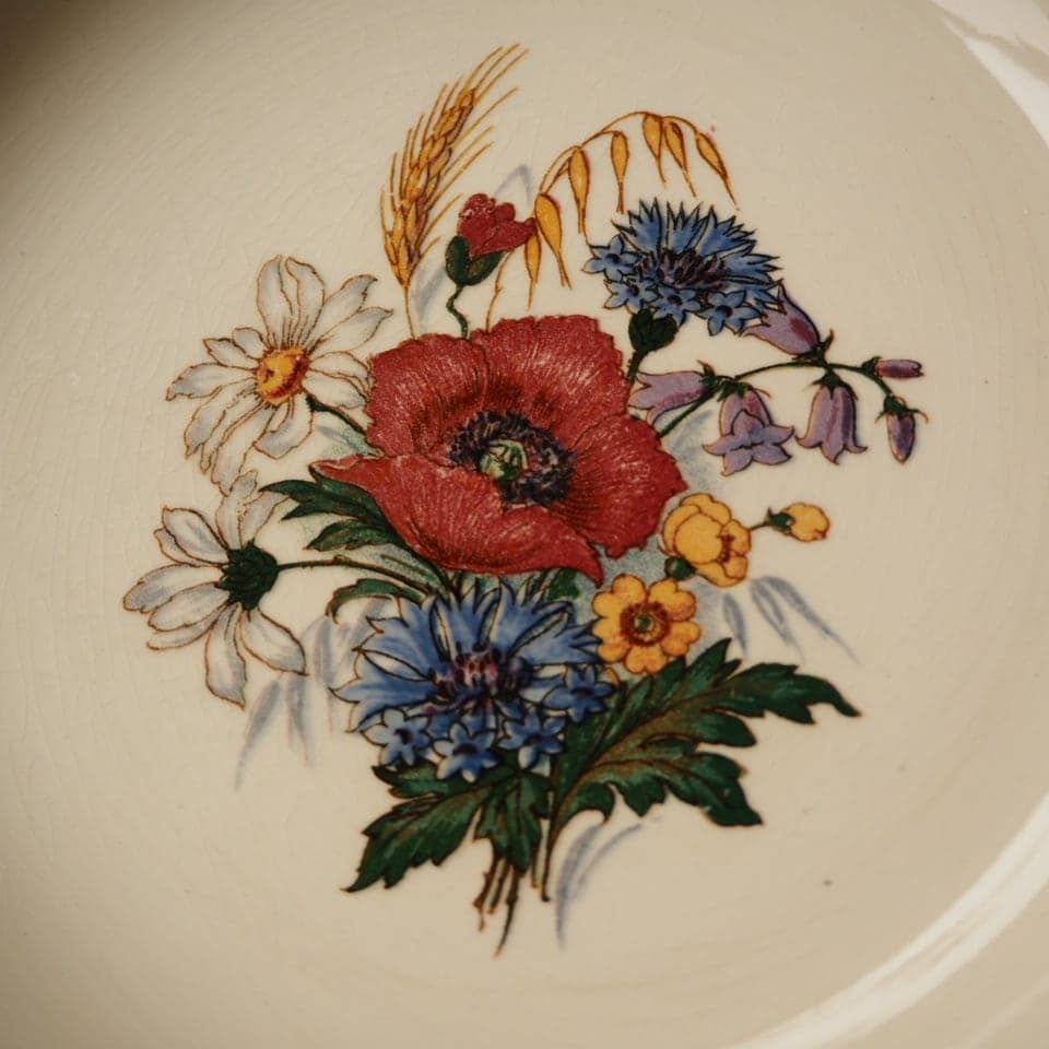 Sarreguemines　花々の囁き　サルグミンヌの深皿B　F1