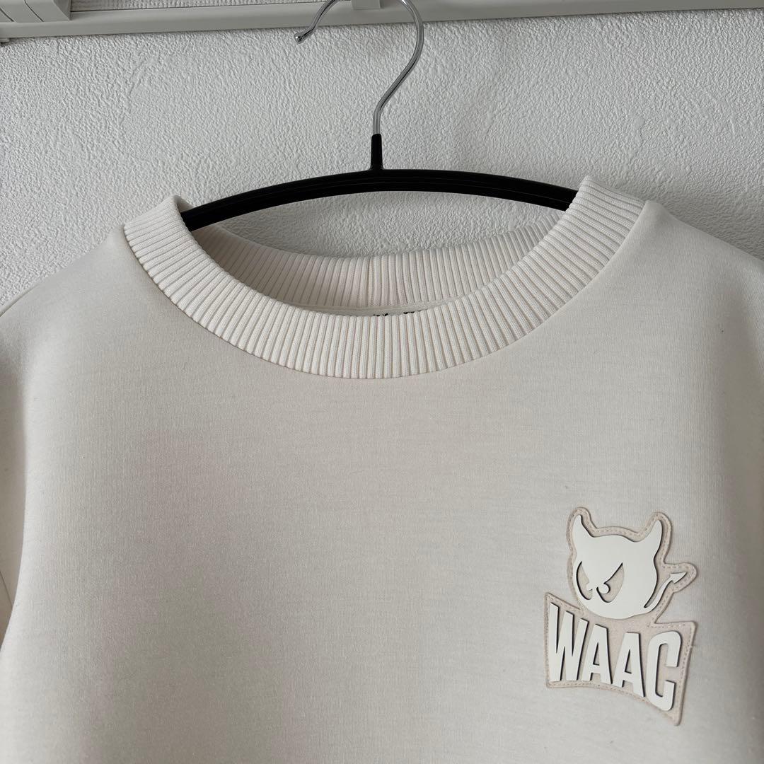 【美品】WAAC レディース　ホワイト クルーネックトレーナー　Mサイズ
