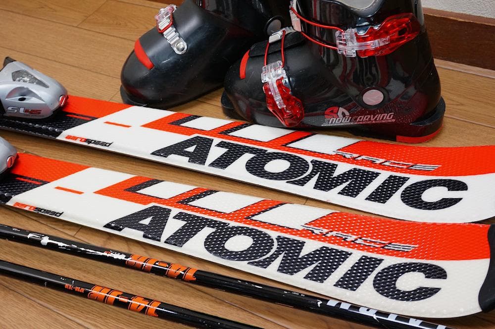 メンテ済 120cm 靴21cm ATOMIC 子供用スキーセット