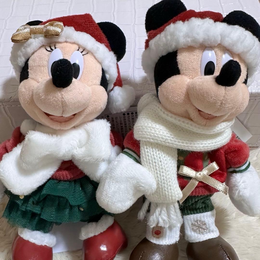 ディズニー　クリスマス　ぬいぐるみバッジ